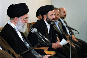تصاویری از حجتالاسلام والمسلمین شهید سیدابراهیم رئیسی در کنار رهبر انقلاب اسلامی