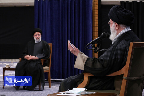 تصاویری از حجت‌الاسلام والمسلمین شهید سیدابراهیم رئیسی در کنار رهبر انقلاب اسلامی