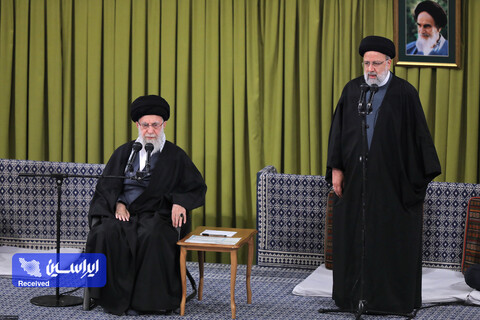 تصاویری از حجت‌الاسلام والمسلمین شهید سیدابراهیم رئیسی در کنار رهبر انقلاب اسلامی