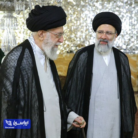 تصاویری از حجت‌الاسلام والمسلمین شهید سیدابراهیم رئیسی در کنار رهبر انقلاب اسلامی