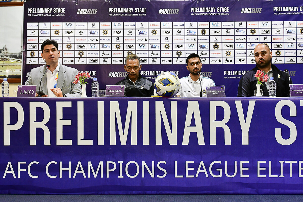 حضور خاص مورایس در کنفرانس خبری قبل از بازی با شباب الاهلی