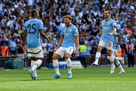 سیتی سرانجام طلسم جام خیریه را شکست و قهرمان شد جشن قهرمانی منچسترسیتی در جام خیریه انگلیس 2024