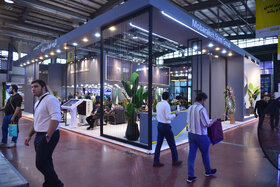 غرفه شرکت فولاد مبارکه در سومین روز از بیست و چهارمین نمایشگاه بینالمللی لوازم خانگی