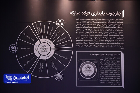 غرفه شرکت فولاد مبارکه در دومین روز از دومین نمایشگاه بین‌المللی شهر پایدار کیش