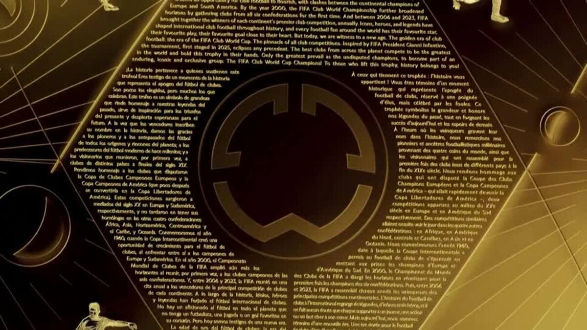 رونمایی از جام قهرمانی جدید جام‌جهانی باشگاه‌ها
