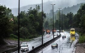 جاده ۱۵ استان امروز بارانی است