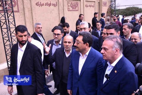 بازدید وزیر صمت از سالن اختصاصی فولادمبارکه در بیست و یکمین نمایشگاه ایران متافو