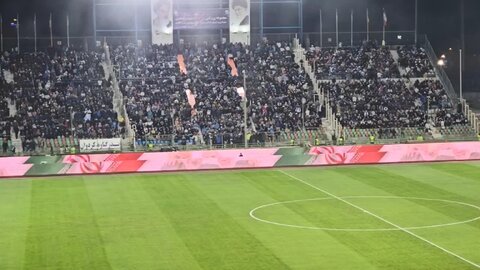 جو ورزشگاه شهرقدس در آستانه شروع دیدار استقلال - سپاهان