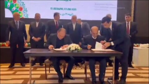 امضای ۱۳ تفاهمنامه همکاری میان ایران و تاجیکستان در نشست فعالان اقتصادی دو کشور جلسه