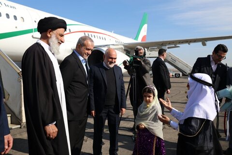 رئیس جمهور وارد اهواز شد پزشکیان