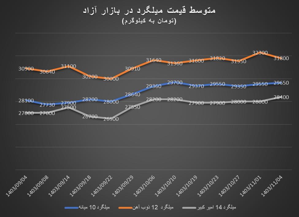 روند افزایشی قیمت آهن آلات در بازار آزاد طی بهمن ماه