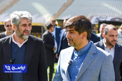 بازدید مدیرعامل فولاد مبارکه از ورزشگاه نقش جهان و دیدار با بازیکنان و کادر فنی تیم فوتبال سپاهان