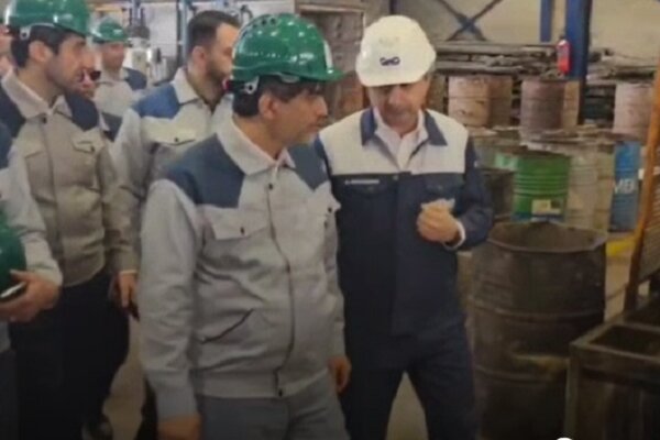 بازدید مدیرعامل گروه فولاد مبارکه از کارخانه گندله‌سازی شرکت فولاد سنگان