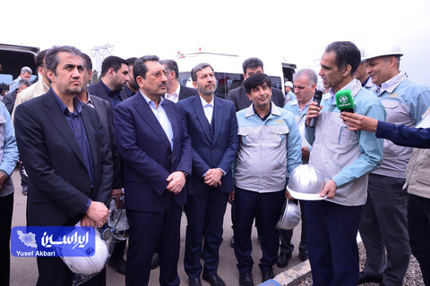 بازدید وزیر صمت از نواحی مختلف شرکت فولاد مبارکه