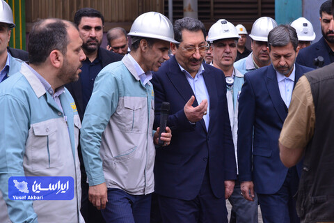 بازدید وزیر صمت از نواحی مختلف شرکت فولاد مبارکه