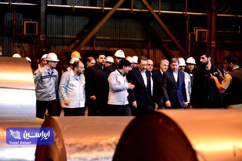 بازدید وزیر صمت از نواحی مختلف شرکت فولاد مبارکه