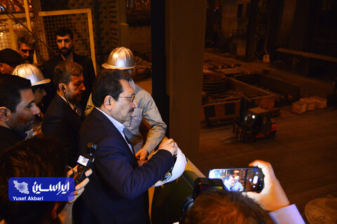 بازدید وزیر صمت از نواحی مختلف شرکت فولاد مبارکه