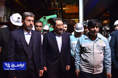 بازدید وزیر صمت از نواحی مختلف شرکت فولاد مبارکه