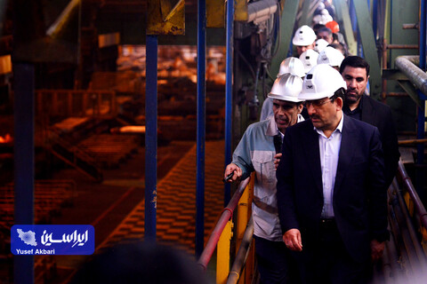 بازدید وزیر صمت از نواحی مختلف شرکت فولاد مبارکه