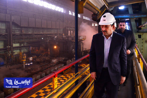بازدید وزیر صمت از نواحی مختلف شرکت فولاد مبارکه