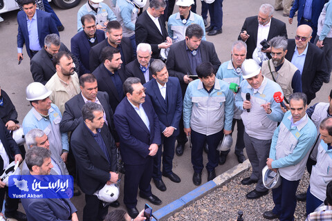 بازدید وزیر صمت از نواحی مختلف شرکت فولاد مبارکه