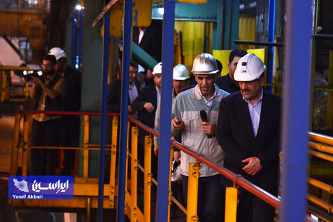 بازدید وزیر صمت از نواحی مختلف شرکت فولاد مبارکه