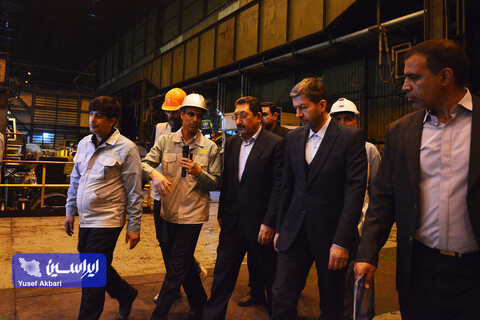 بازدید وزیر صمت از نواحی مختلف شرکت فولاد مبارکه