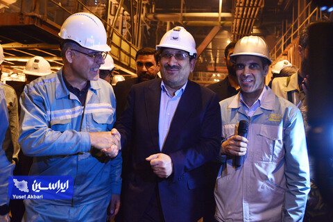 بازدید وزیر صمت از نواحی مختلف شرکت فولاد مبارکه