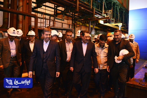 بازدید وزیر صمت از نواحی مختلف شرکت فولاد مبارکه