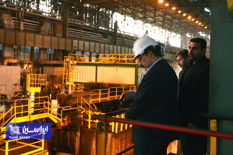 بازدید وزیر صمت از نواحی مختلف شرکت فولاد مبارکه
