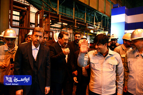 بازدید وزیر صمت از نواحی مختلف شرکت فولاد مبارکه