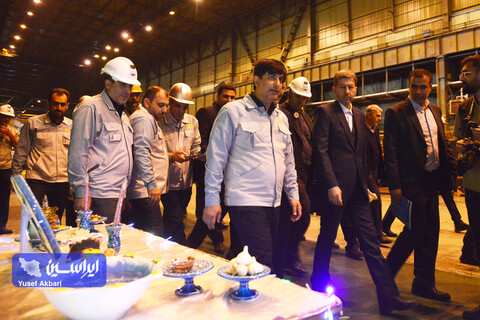 بازدید وزیر صمت از نواحی مختلف شرکت فولاد مبارکه