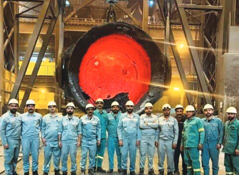 شکسته شدن رکورد عمر نسوز پاتیل مذاب در فولاد مبارکه پاتیل مذاب