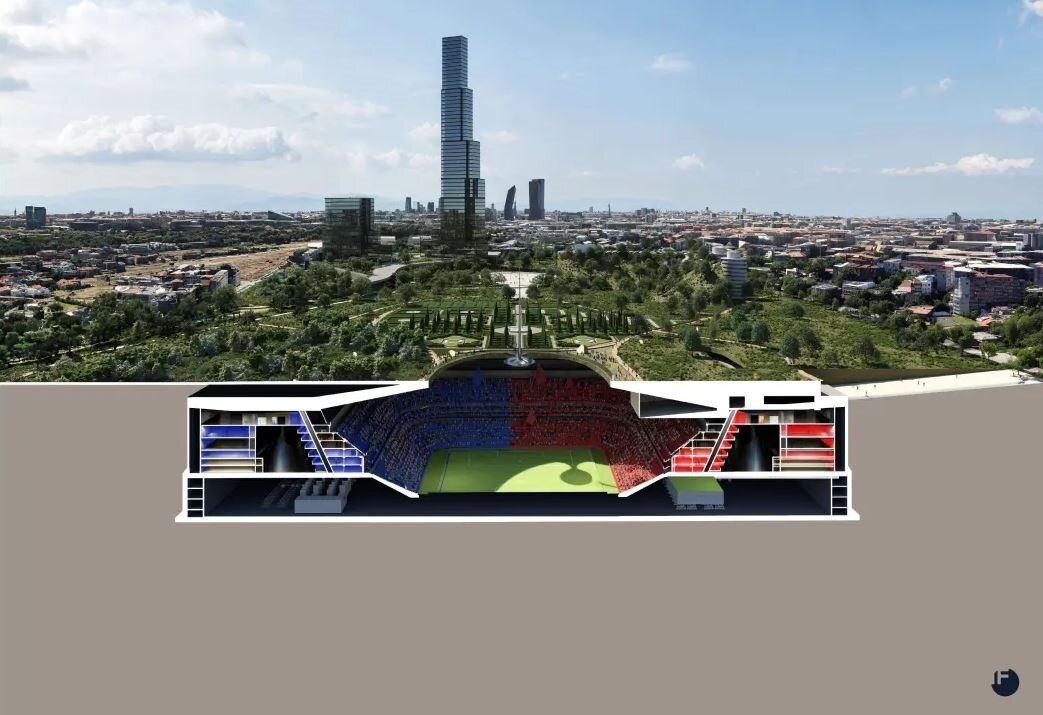 طرح شگفتانگیز برای دفن کردن استادیوم در زیر زمین