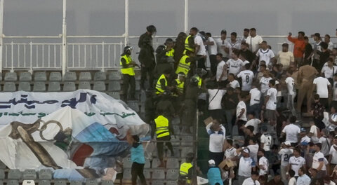 درگیری هواداران ملوان با نیروی انتظامی