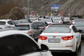 ترافیک سنگین در برخی مقاطع محورهای هراز و چالوس