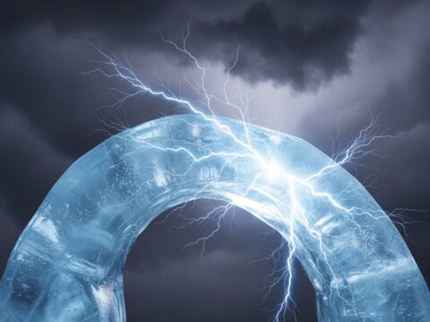 یخ برق تولید میکند یخ