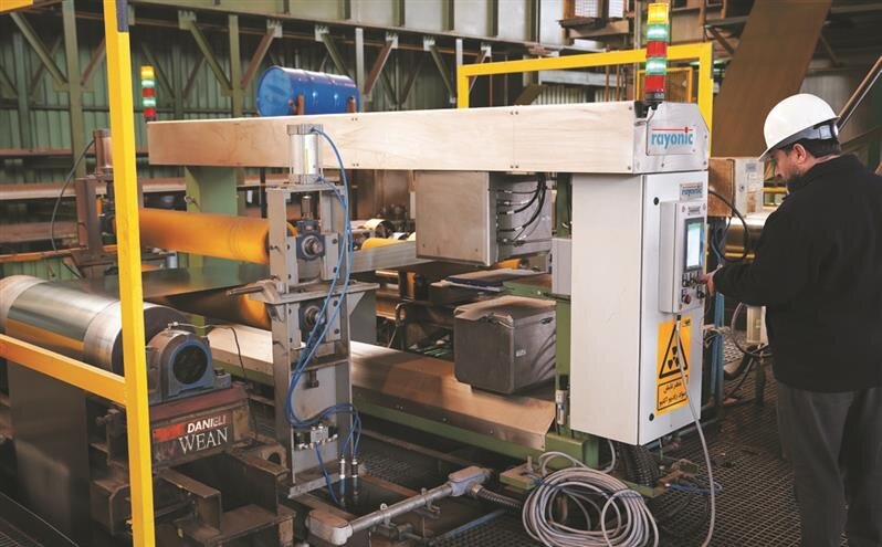 خط قلع‌اندود فولاد مبارکه مجهز به ضخامت‌سنج هوشمند