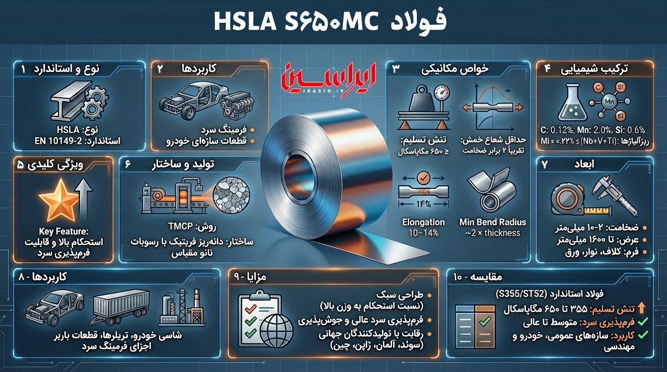 شاهکار فولادسبا با استحکام ۶۵۰ مگاپاسکال