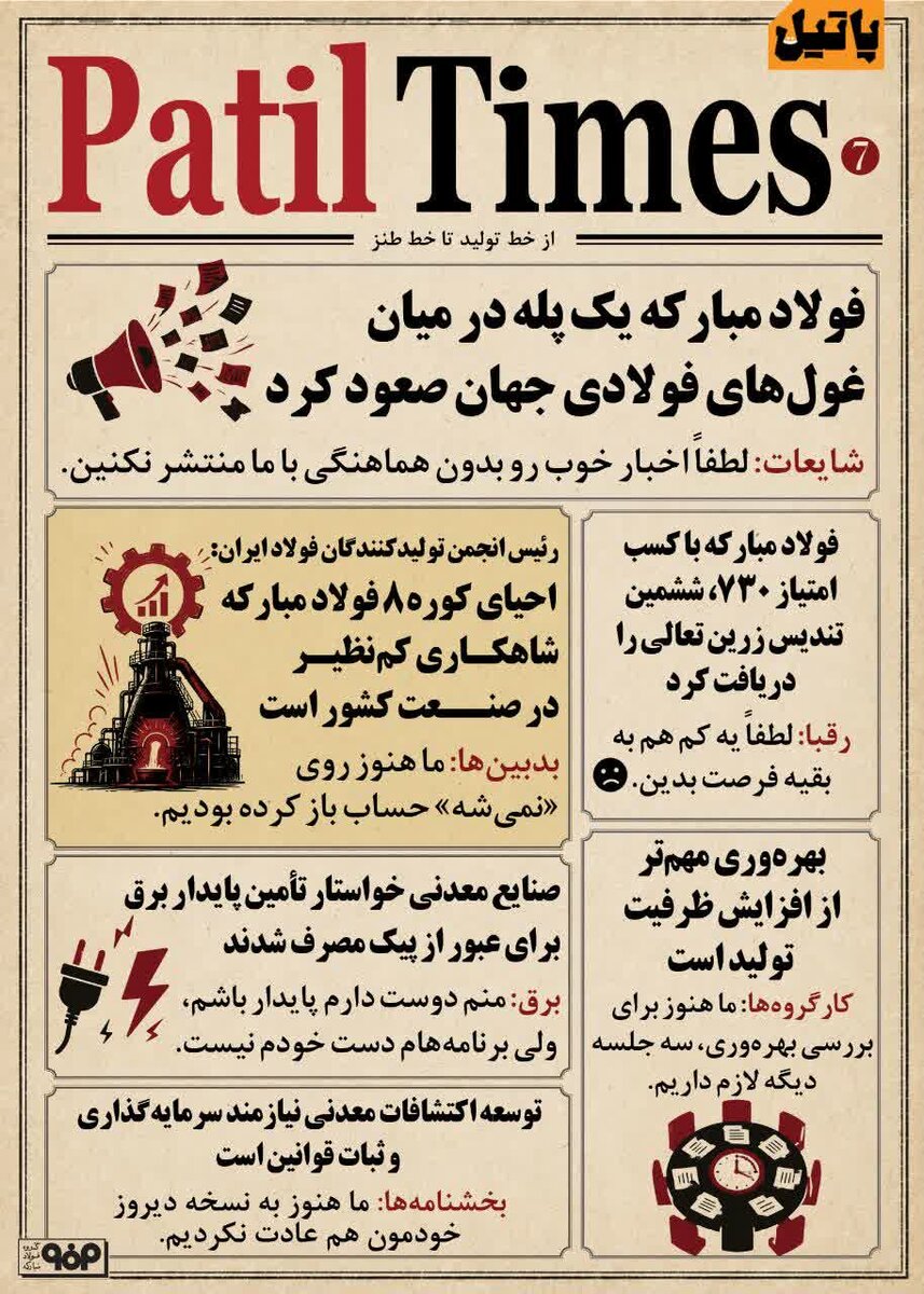 از یک پله صعودِ جهانی فولاد مبارکه تا ناامیدیِ بدبینها
