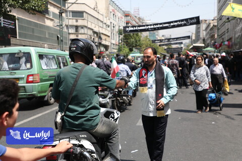 موکب گروه فولاد مبارکه هم‌زمان با برگزاری آیین تشییع رهبر شهید انقلاب