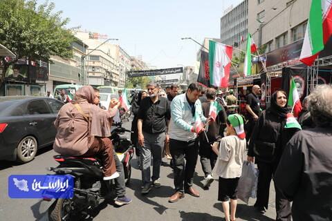 موکب گروه فولاد مبارکه هم‌زمان با برگزاری آیین تشییع رهبر شهید انقلاب