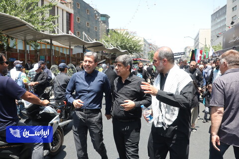 دومین روز برپایی موکب گروه فولاد مبارکه (وزارت صنعت معدن تجارت) در تهران به مناسبت تشییع رهبری/۱۴۰۵.۰۴.۱۴/عکاس: محمد علیئی