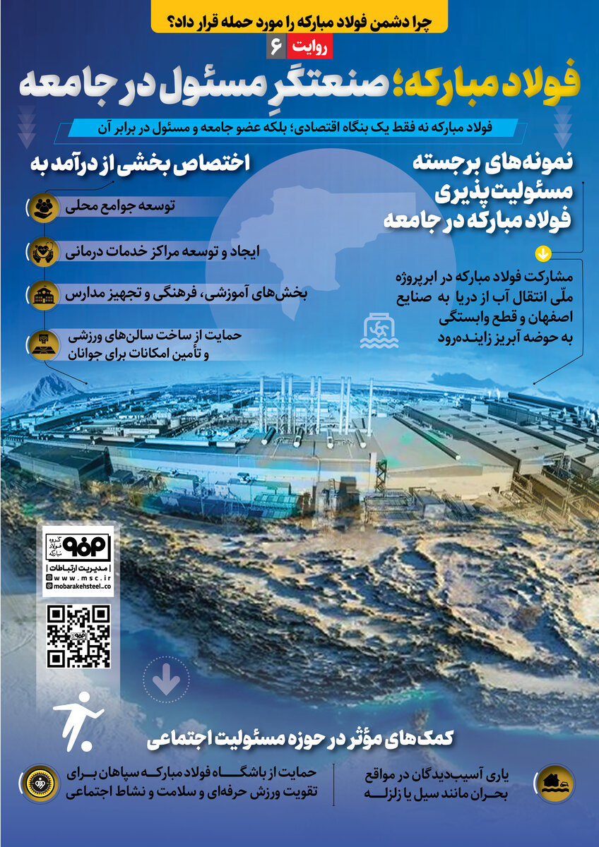 فولادمبارکه؛ صنعتگر مسئول در جامعه