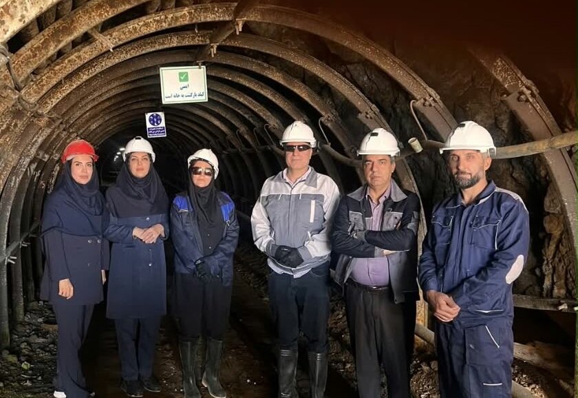 بازدید ارزیابان جشنواره ملی صنعت سلامت‌محور از معدن زیرزمینی شهید نیلچیان