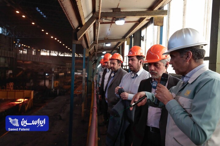 بازدید مهندس صفارى نيا رئيس منطقه بين المللى نوآورى ایران از فولاد مبارکه با هیئت همراه/۱۴۰۵.۰۶.۲۲/عکاس سعید فاطمی
