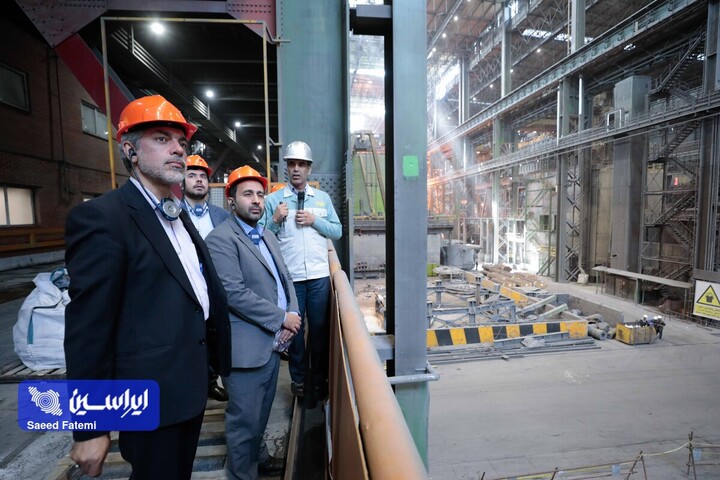 بازدید مهندس صفارى نيا رئيس منطقه بين المللى نوآورى ایران از فولاد مبارکه با هیئت همراه/۱۴۰۵.۰۶.۲۲/عکاس سعید فاطمی