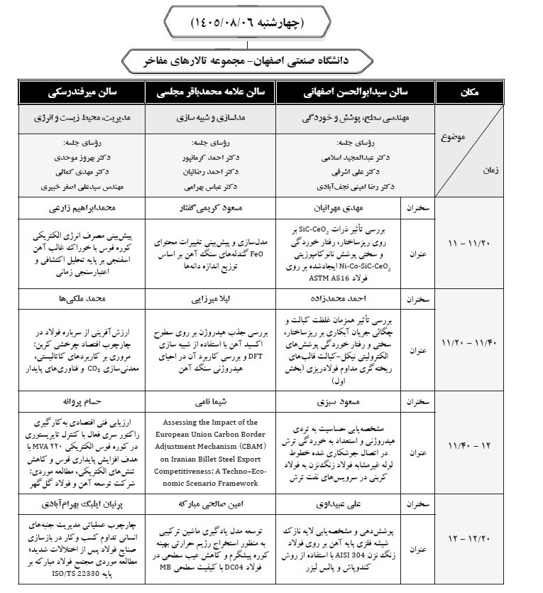 برگزاری ۹ پنل تخصصی در دومین روز سمپوزیوم فولاد ۴۰۵